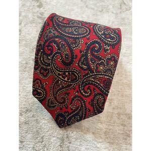 Vintage 1980s Brooks Brothers Brooksgate Red Paisley Men’s Neck Tie 3.75”‎